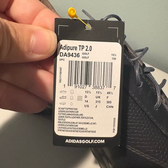 Adidas Adipure TP 2.0 Golf Shoes Navy Black Sports Cleats Men's Size 14 NWT - Picture 9 of 10